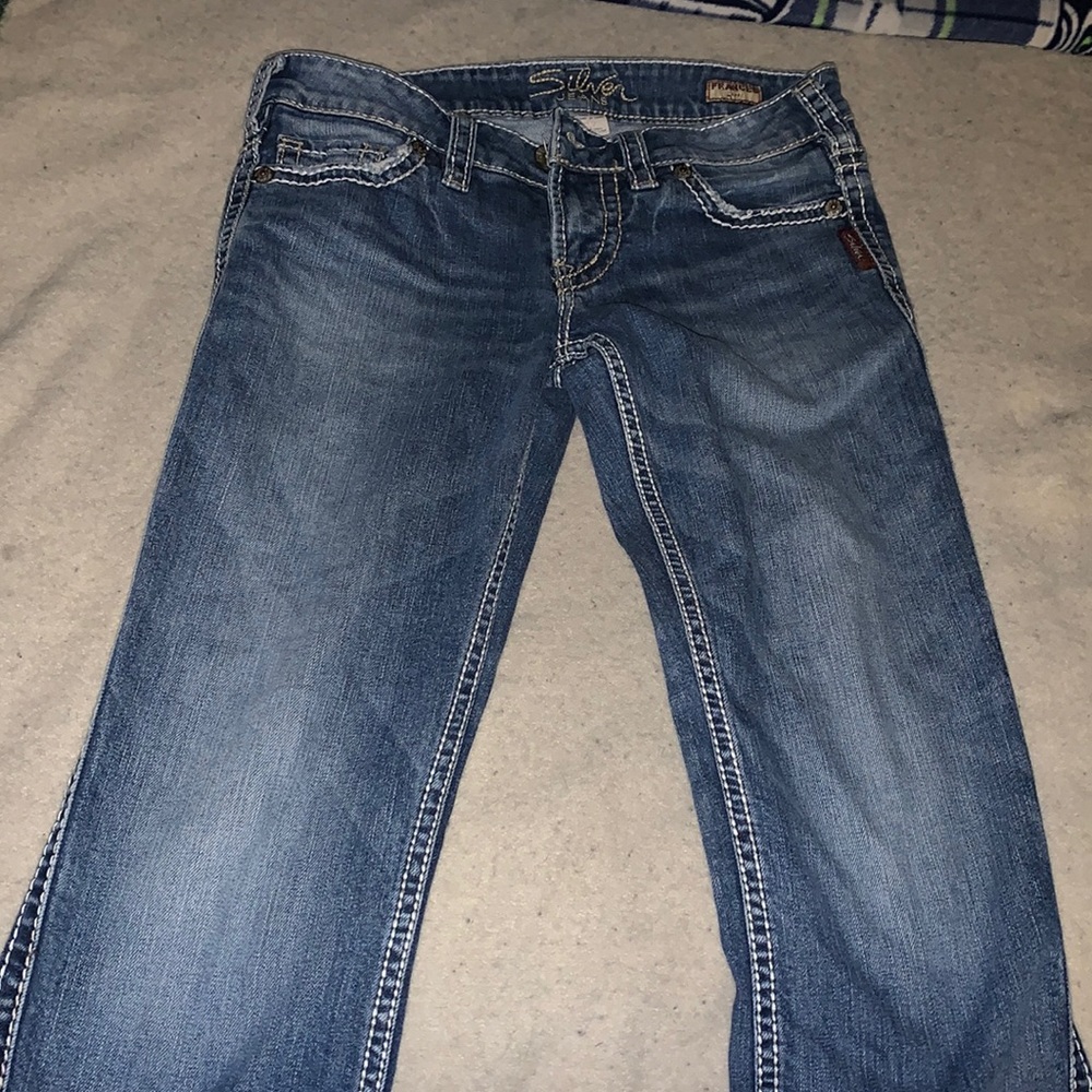 Silver Frances Capris